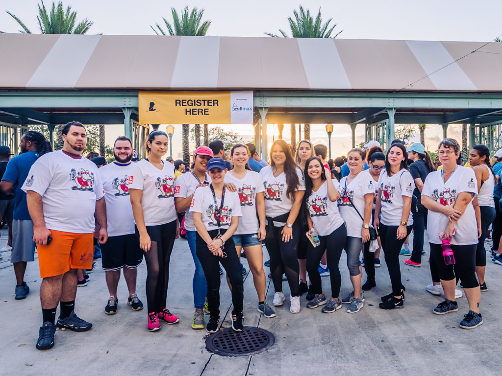 Petland Texas team poses together before joining the fight against childhood cancer at the St. Jude Walk.