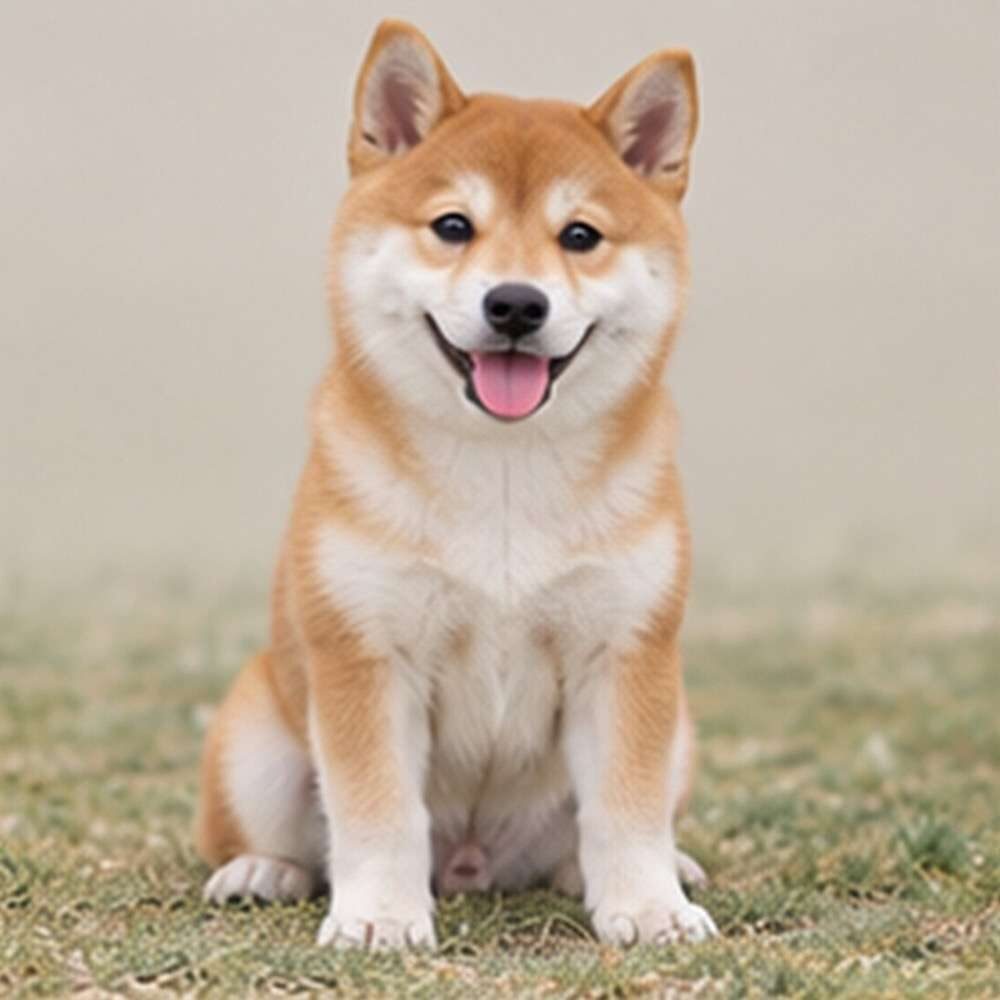 Compact dog with a curly tail, reddish-brown coat, and alert expression